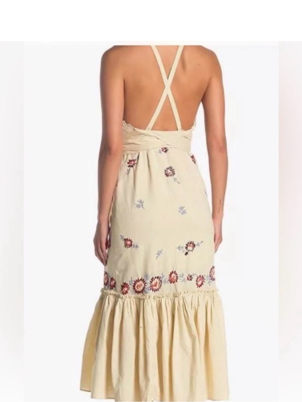 Free People Chrysanthemum Kiss dress 10 🌺 embroidered - Picture 3 of 5